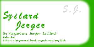 szilard jerger business card